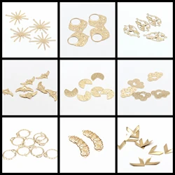 Raw Hammered Brass Charms,Geometry connector,Findings Accessories For Diy Earrings Necklace Bracelet DIY Making,Jewelry Supplies