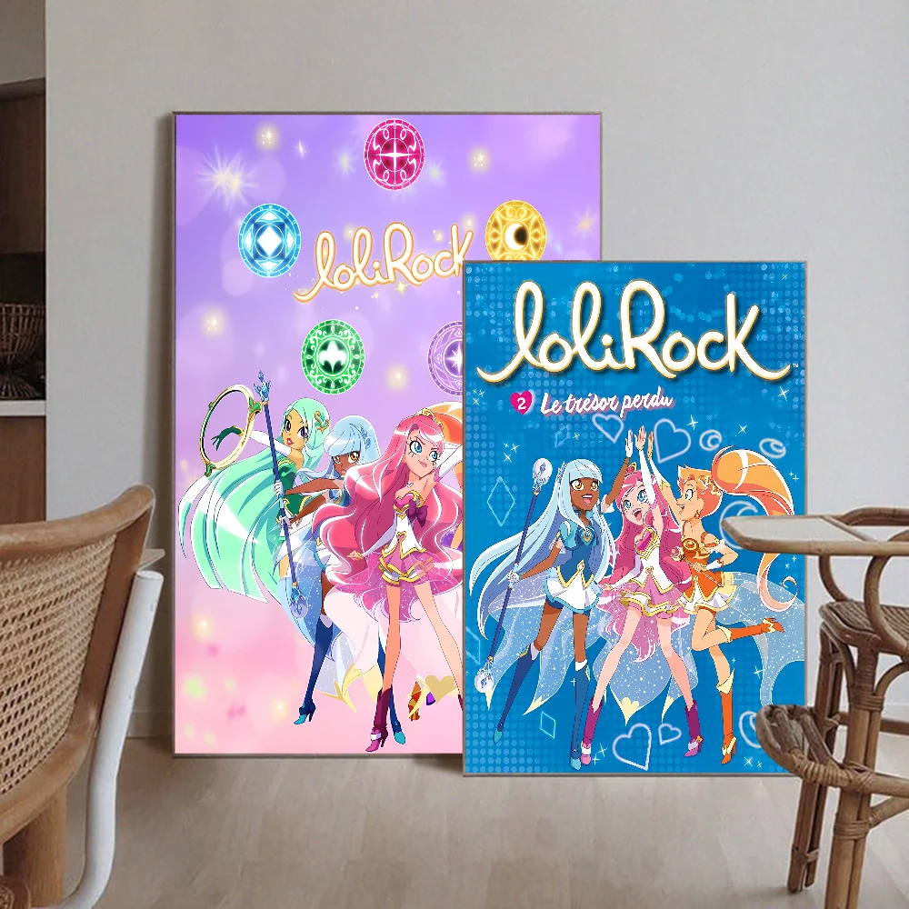 LoliRock Cartoon Good Quality Prints and Posters Whitepaper Sticker DIY Room Bar Cafe Vintage Decorative Painting