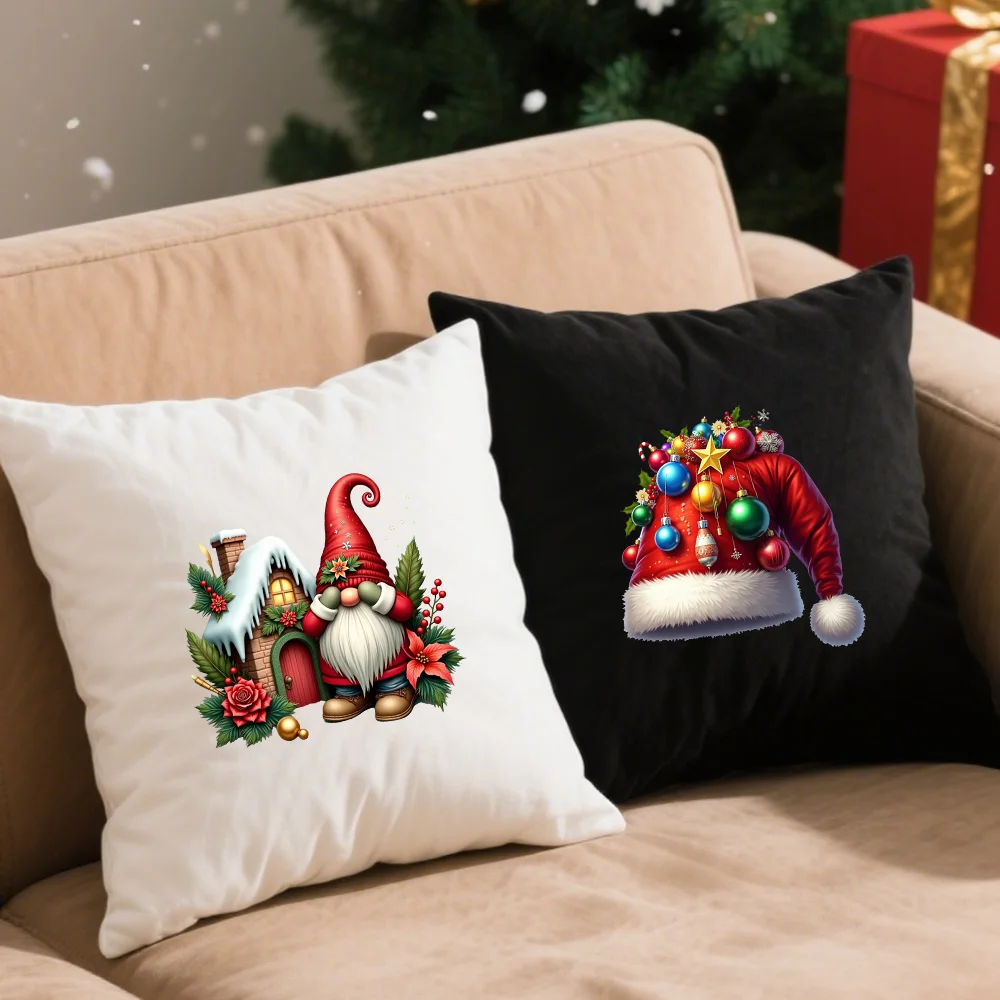 مجموعة مكونة من 9 قطع من ملصقات نقل الحرارة من الفينيل لعيد الميلاد - ملونة مع تصميمات إبداعية، مناسبة لتخصيص الملابس والسترة