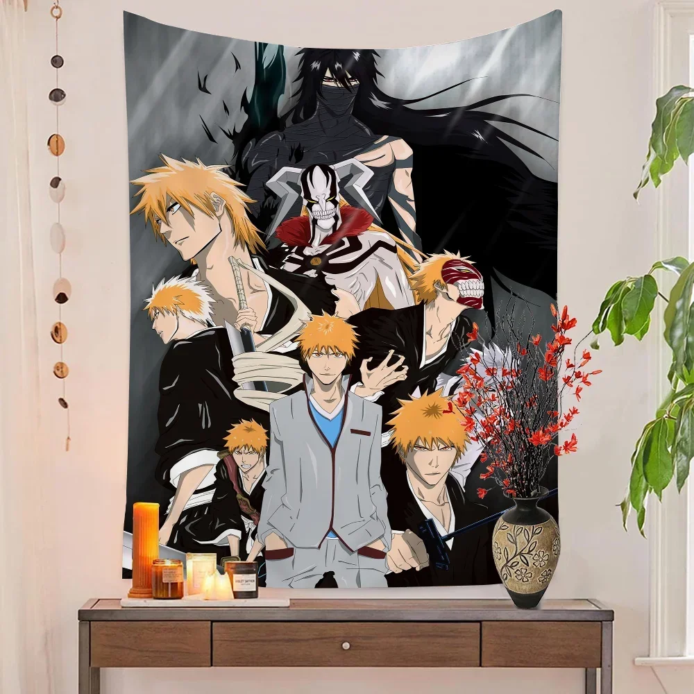 Anime Bleach Kurosaki Ichigo Hanging Bohemian Tapestry Hanging Tarot Hippie Wall Rugs Dorm Japanese Tapestry