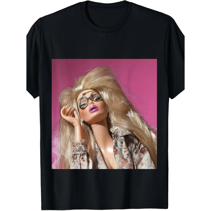 Funny and Funny Doll Face Meme T-shirt for Men, New High Street Style Casual Unisex T-shirt