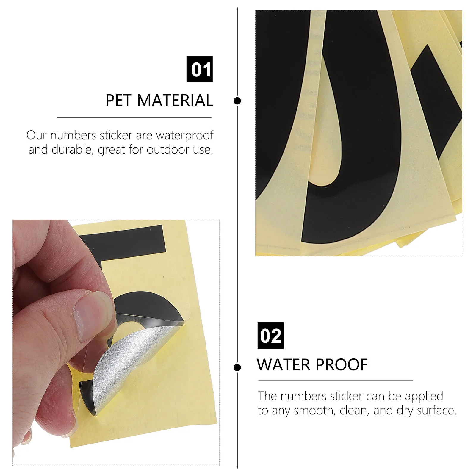 

5Sets Self Adhesive Reflective Mailbox Numbers Stickers Waterproof Durable Outdoor Address Labels Mailbox Numbers for Outside