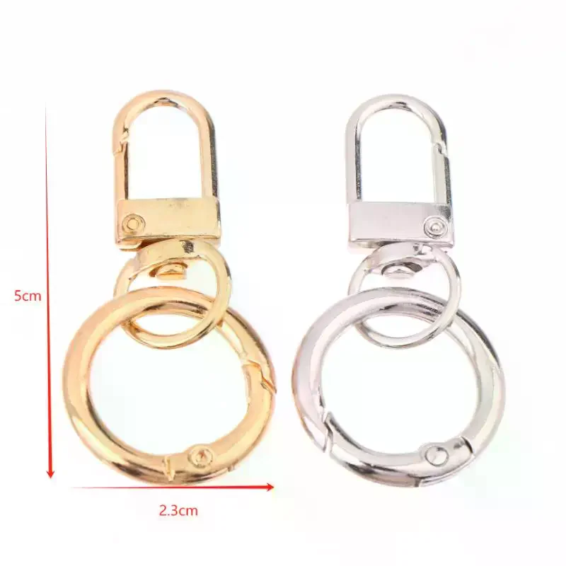 2/4/8Pcs Spring Snap Clasp Hooks Key Ring DIY Jewelry Making Findings For Keychain Bag Buckle Supplies