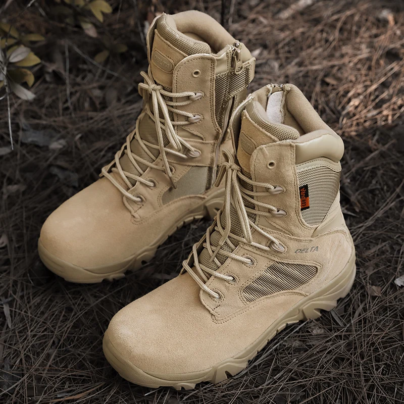 

Combat boots, men's high-top training boots, military fans, tactical shoes, desert land combat boots, outdoor climbing shoes