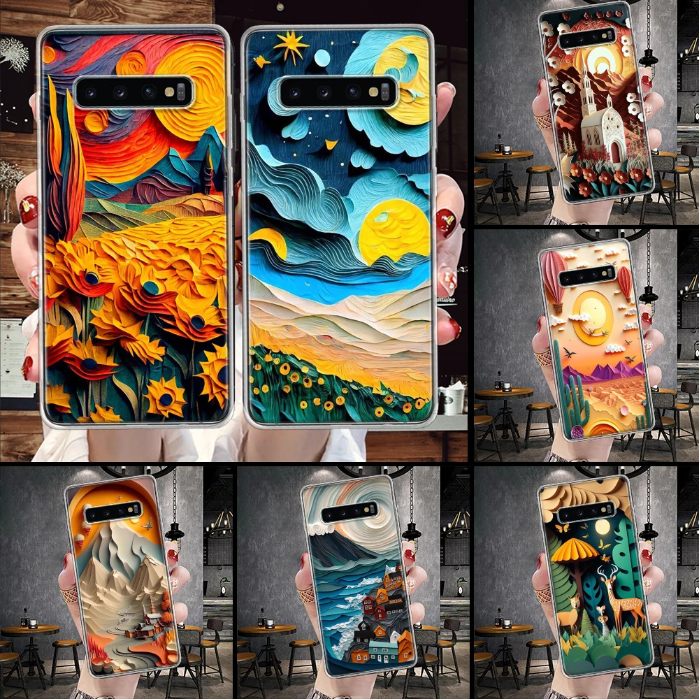 Natural Trees in Mountain Ranges Phone Case For Samsung Galaxy S21 S20 FE S22 S23 S24 Ultra S10 Plus S9 + S8 S10E Soft Cover She