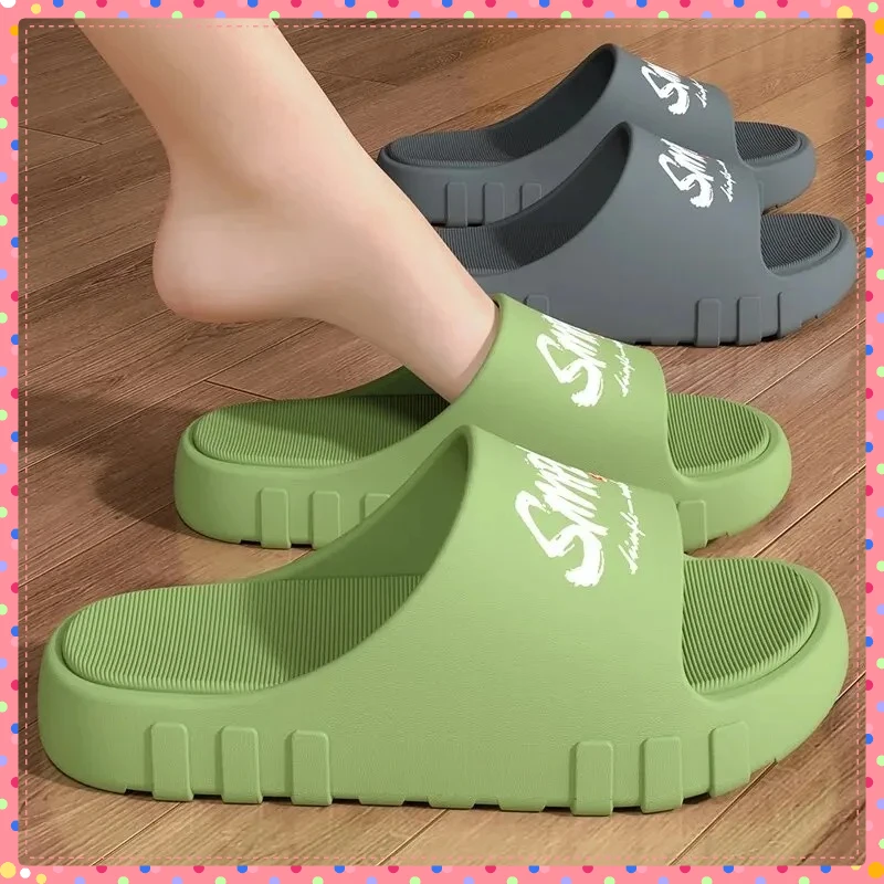 

Men's Slippers Summer New Indoor Bathroom Shower Anti Slip Cool Slippers for Women to Wear Externally