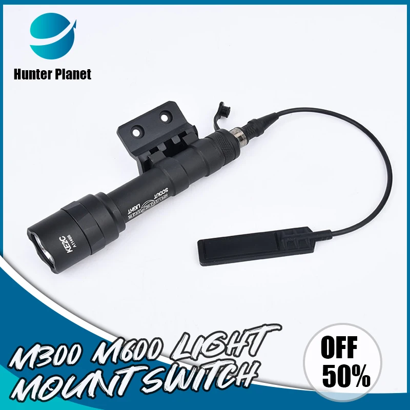 

Surefir M600 M600U Tactical Airsoft M300 M300A Flashlight Weapon Scout Powerful Light Fit 20MM Rail MLOK Mount Hunting Base Gun