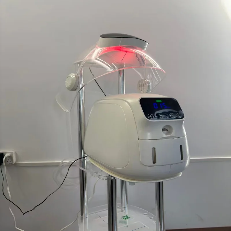 2025 جديد 2 في 1 آلة الأكسجين للوجه قبة الهيدروجين الأكسجين جهاز العناية بالوجه تجديد الجلد آلة الوجه الأكسجين #5