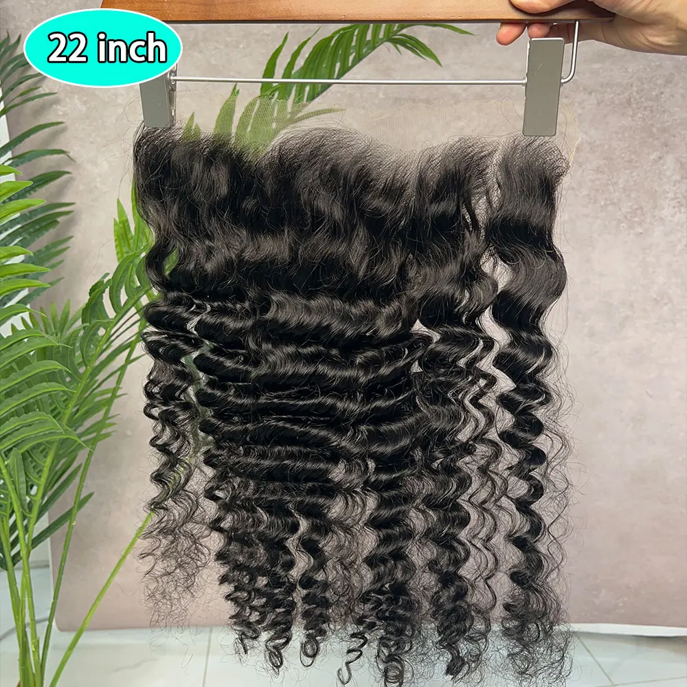 Deep Wave Real HD Lace Frontal 13x4 Closure Virgin Raw Hair 100% Human Hair Loose Deep Wave Frontal
