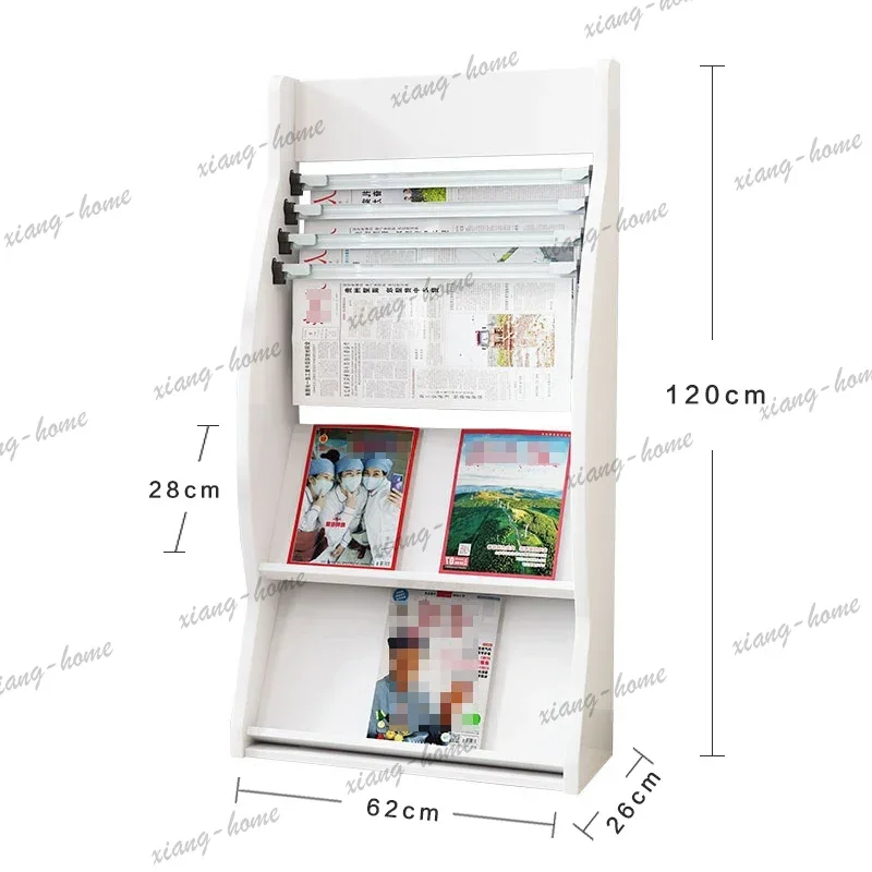 Newspaper  and Magazine Rack Storage Bookshelf