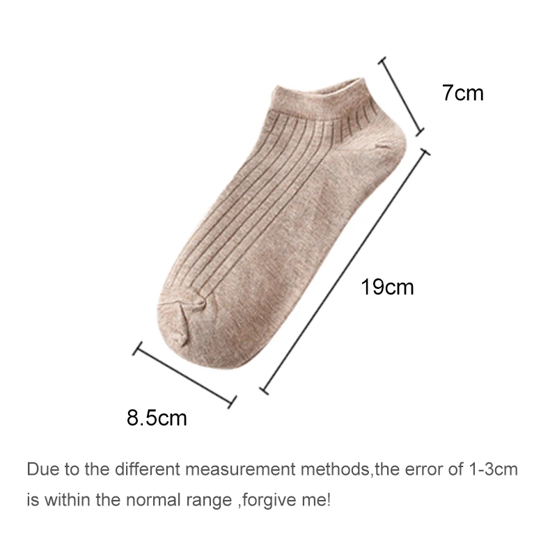 5 Pairs Women Solid Casual Cotton Short Socks Pack Ladies Fashion Concise Stripe Breathable Comfortable Popular Ankle Socks Set