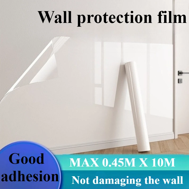 

Wall Protection Film, Transparent, Non Damaging, Anti Dirty, White Wall Paper, Wall Sticker, Self-adhesive Waterproof Film