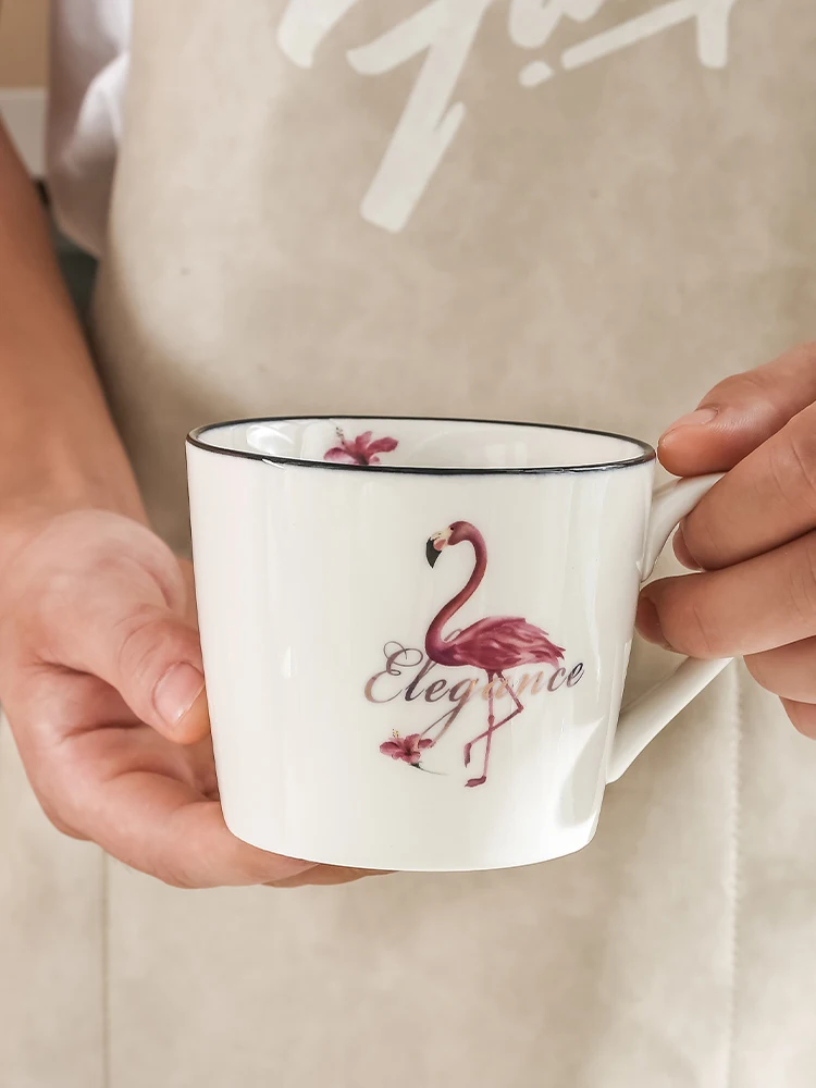 Cute Cartoon Dinosaur Ceramic Breakfast Milk Cup for Kids Family, Fun Water Drinking Cup with Cartoon Characters