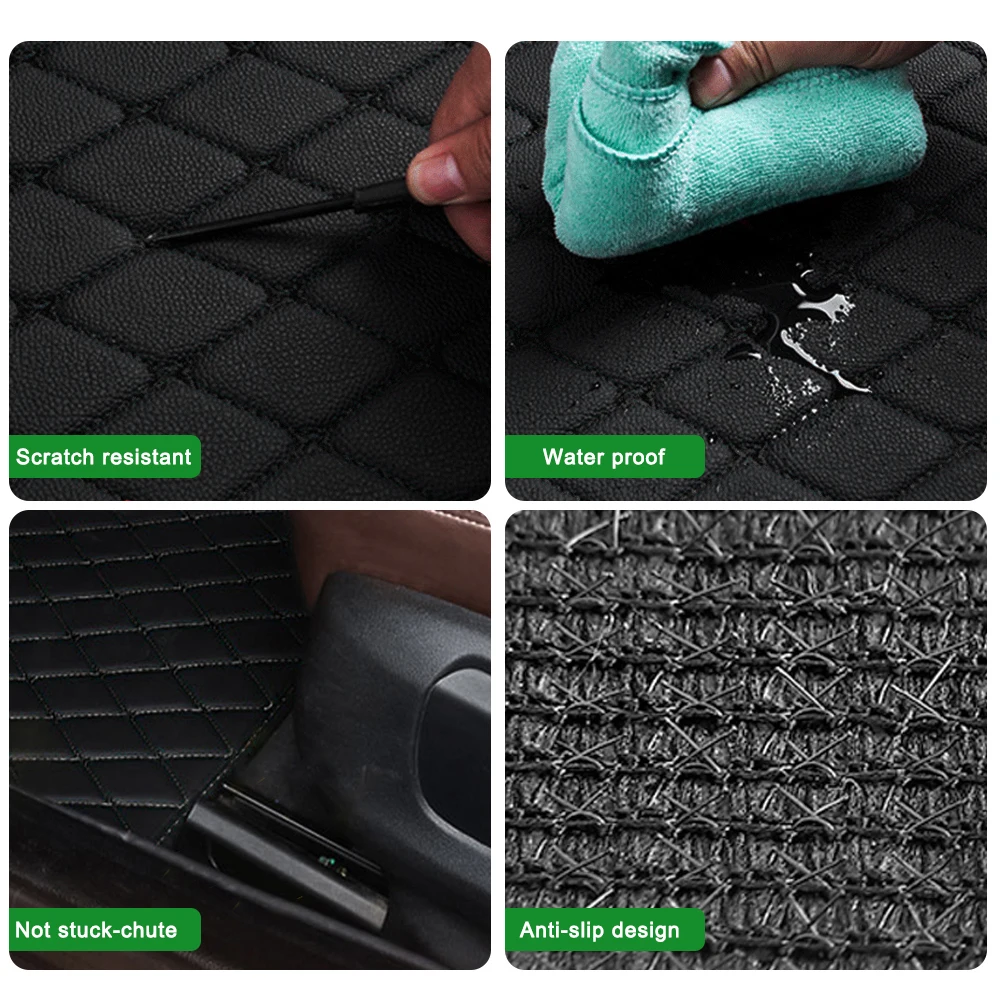 BMW X1 2016-2018 E84 2010-2014 용 자동차 바닥 매트 자동 인테리어 액세서리 가죽 카펫 러그 발 패드