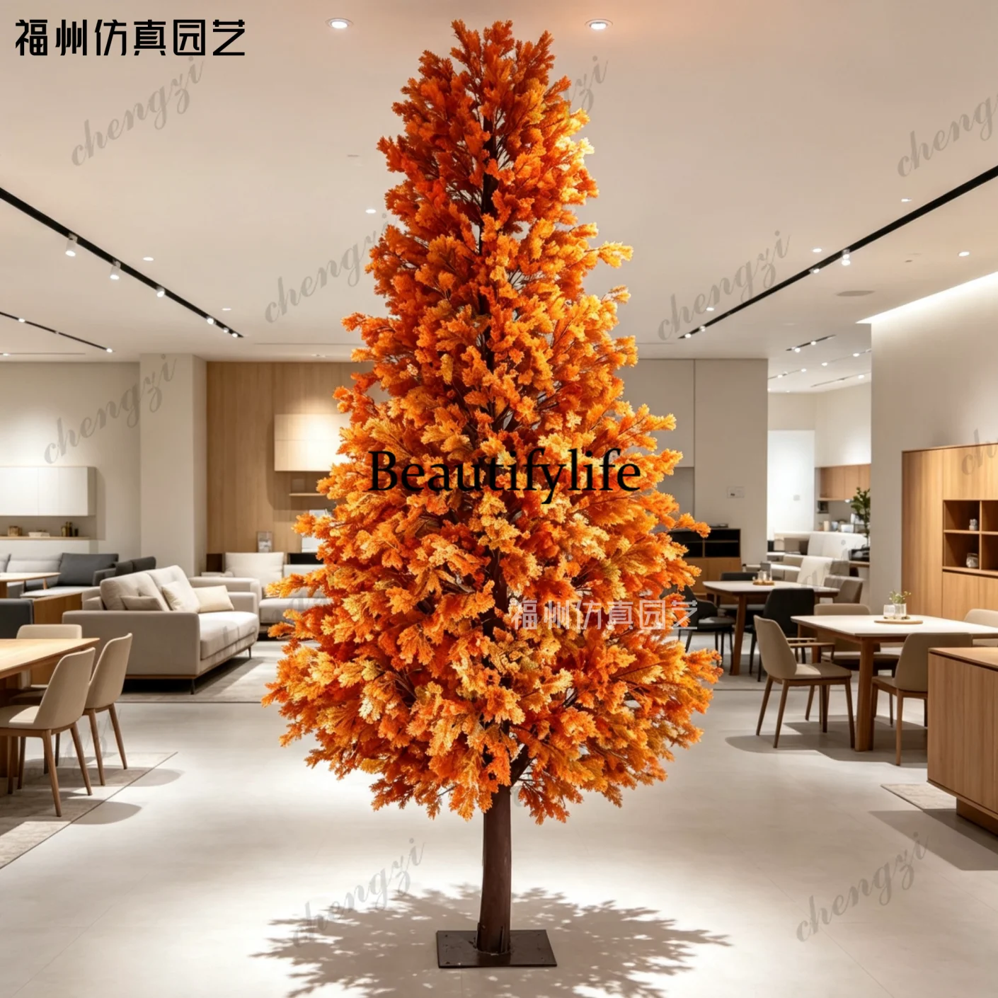 Albero Di Metasequoia Artificiale, Albero Di Tasso, Albero Di Penglai, Cedro, Bed And Breakfast Panoramico, Centro Commerciale, Paesaggistica Autunnale-image