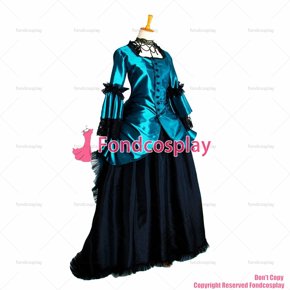 fondcosplay Gothic Punk Elegant Ball Medieval Gown Victorian Taffeta jacket black skirt Cosplay Costume Custom-made[G1005]