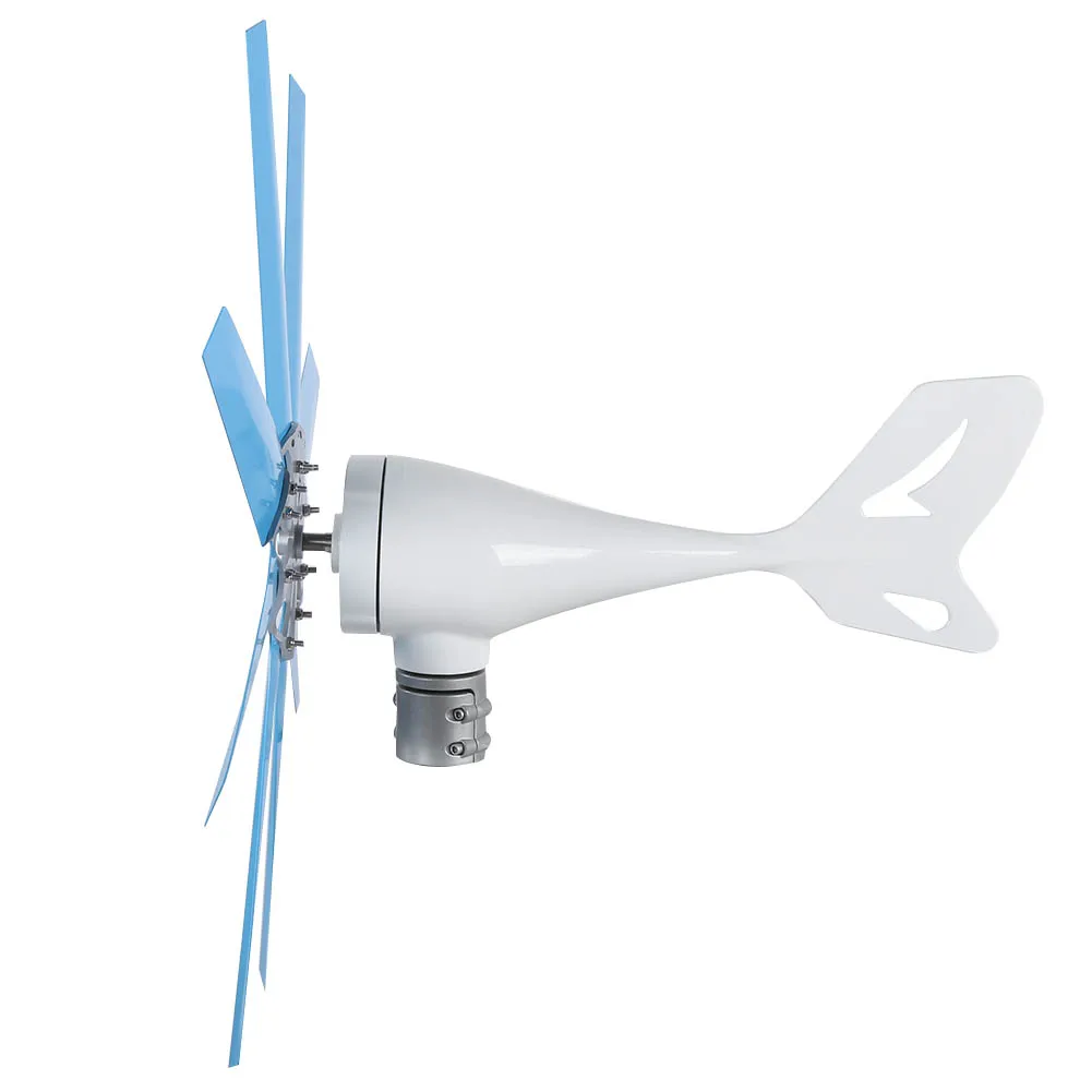 Wind Generator Kit Horizontal 8 Blades with Controller for Street Lights NE‑200S9 200W Wind Generator with Controller