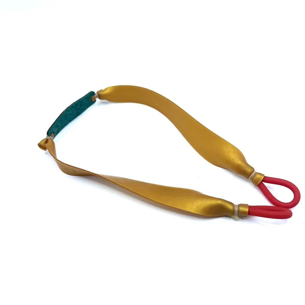 Thickened Golden Flat Rubber Band Powerful Outdoor Traditional Slingshot Towing Rubber Band 0.85/1/1.2mm Thickness