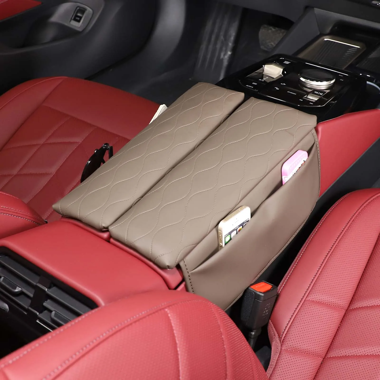 

Car Armrest Box Cover Cushion For BMW 5 Series I5 G60 2024-2026 Leather Console Armrest Protector Pad Interior Accessories