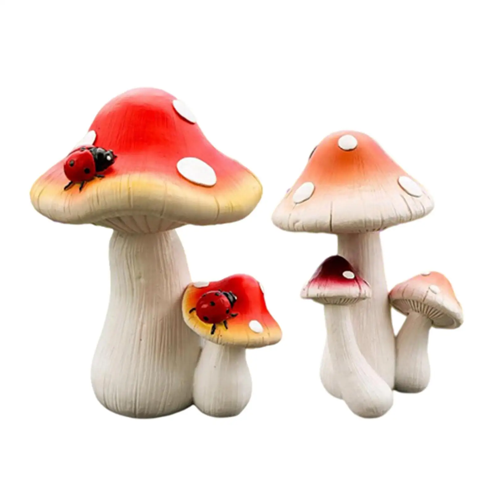 

Garden Mushroom Statue Miniature Mushroom Figurines Mushroom