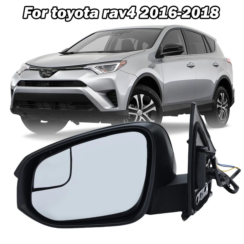 

3 Pins Rearview Mirror Assembly For Toyota RAV4 2016-2018 US Version Black Large And Small Mirrors Side Mirror Car Accessories