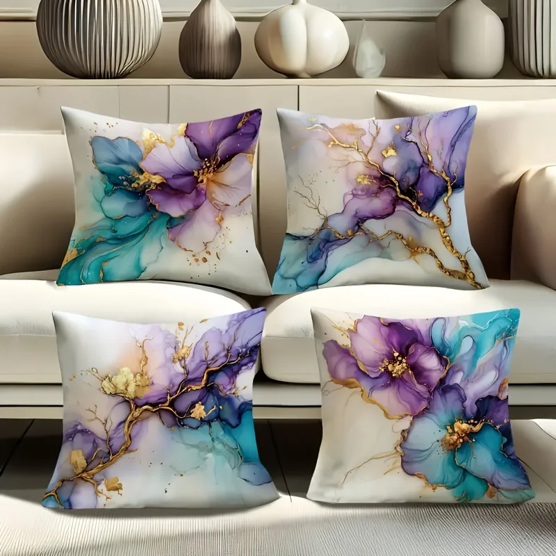 Marble geometric patterns digital printing pillow cover Short plush Suitable living rooms bedrooms sofas throw cushion cover