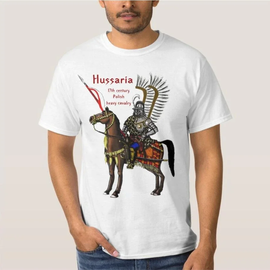 Polish 17th Century Hussar Heavy Cavalry T-shirt Short Sleeve Casual 100% Cotton O-Neck Men T Shirt