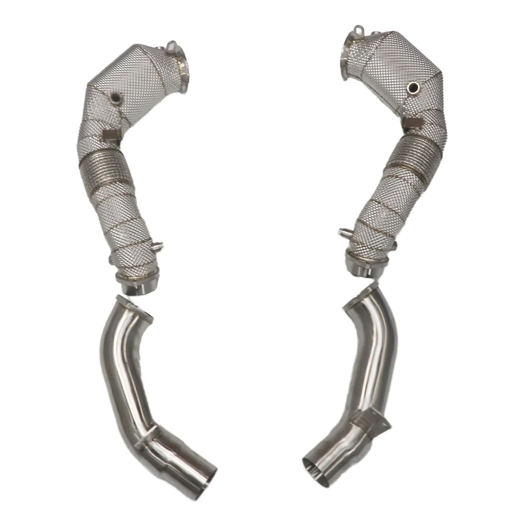 

For BMW M850I M550I 2020+ Three Way Catalytic Converter Downpipe Heat Shield Exhaust Downpipe for G14 G15 G16 G11 G12 N63 4.4T N