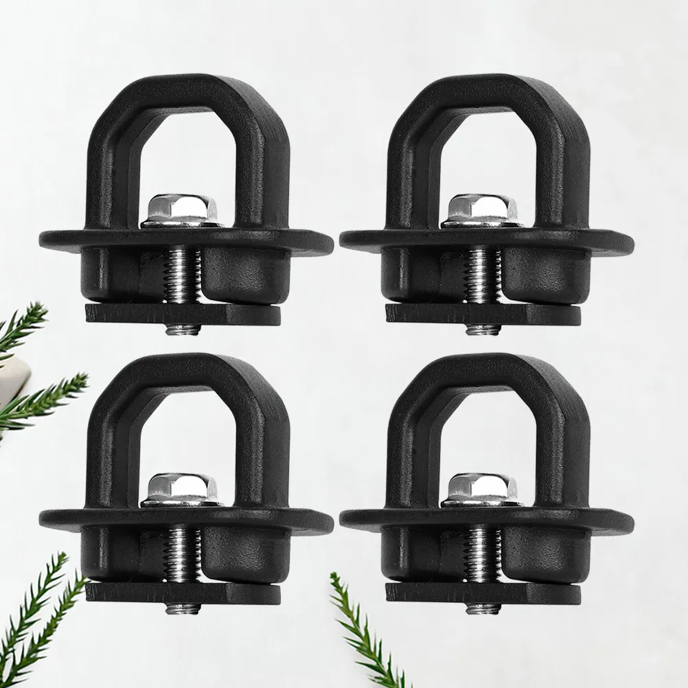 4Pcs Truck Tie Down Anchor For Pickup Truck Bed Camping Travel Buckle Compact Lightweight Fixed Hook Heavy Duty