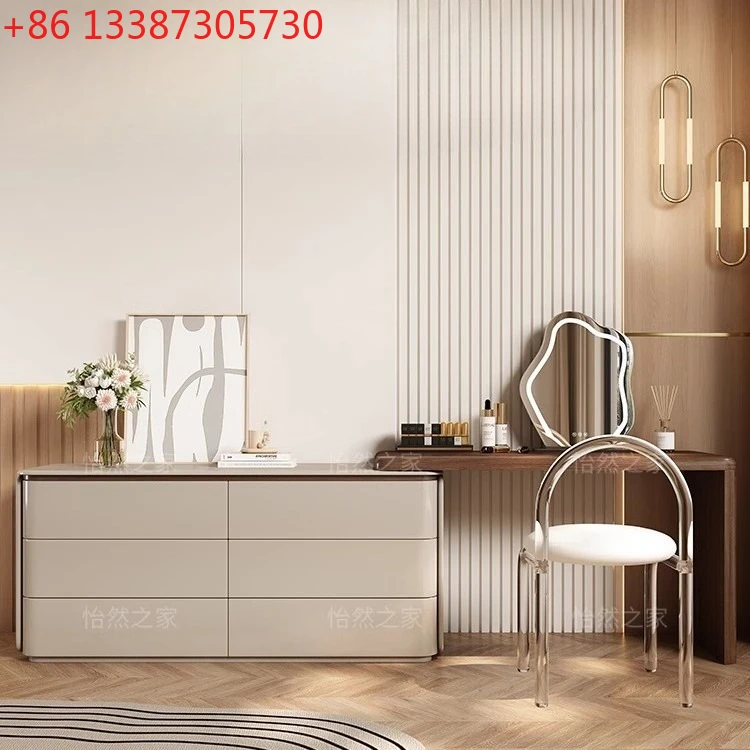 

Комод, комод, встроенный прикроватный шкаф для хранения вещей, спальня, современный простой ретро-стиль