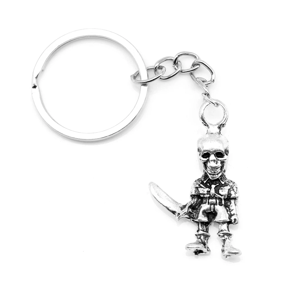 1 Piece Pirate Key Ring Chain Women Jewelry 22x37mm