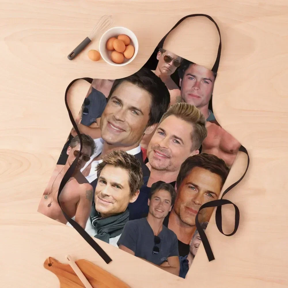 

rob lowe photo collage Apron japanese style cookings for women Household Items Useful christmas Apron