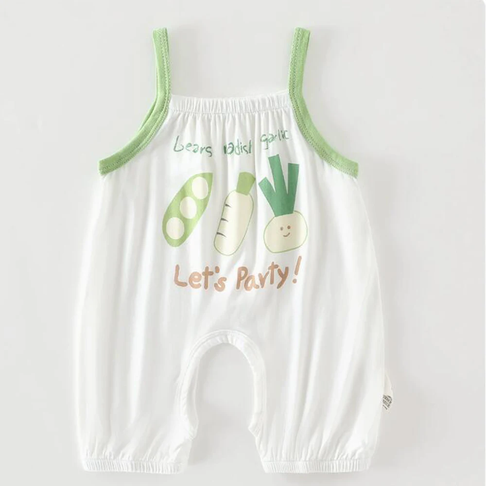 Clothes Baby Girl Summer Sleeveless Baby Rompers Thin Cute Anmial Print Daily Nwborn Infant Jumpsuit