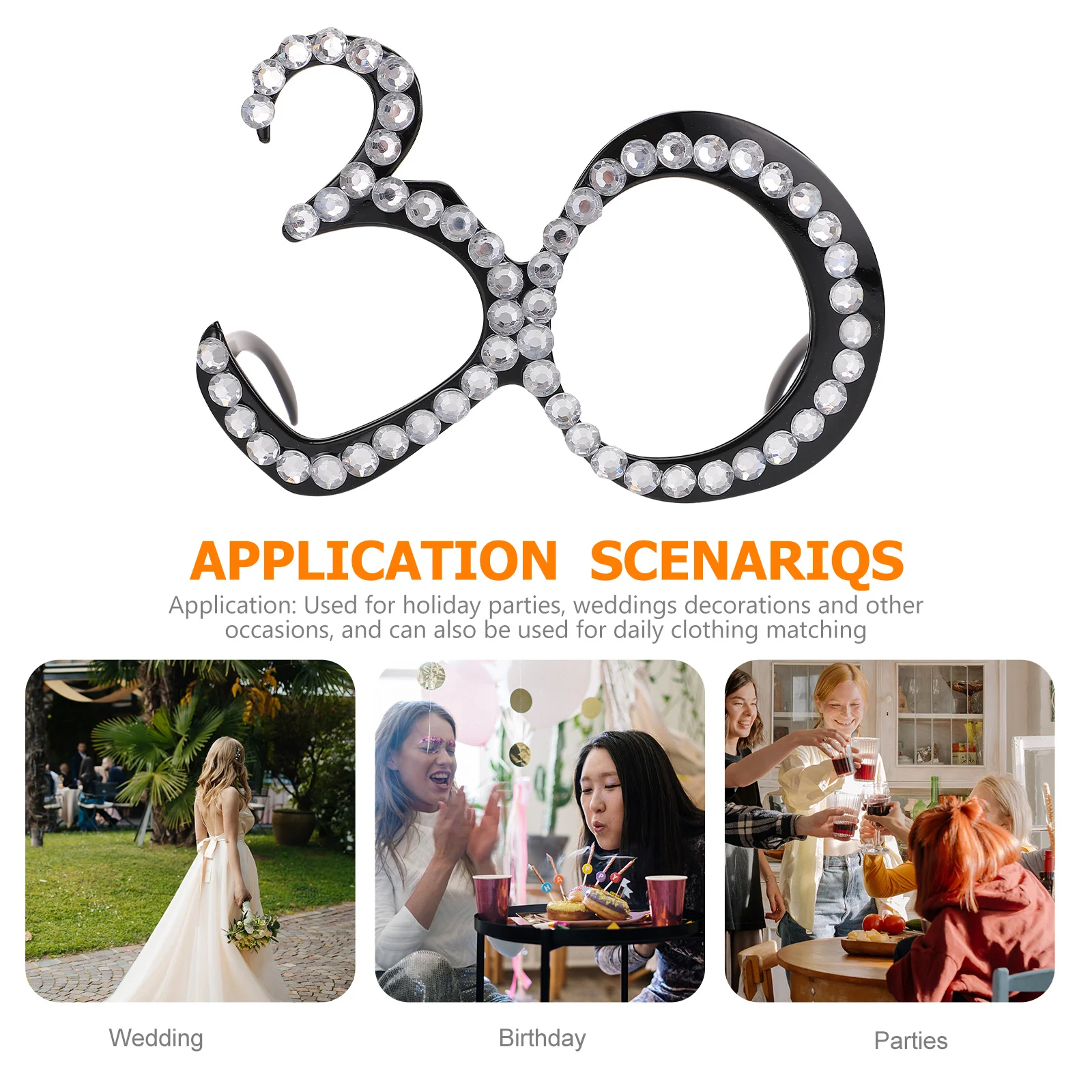 Gafas con números de cumpleaños, Material de Pc, divertidas gafas de sol con números de cristal para fiesta, cumpleaños, Carnaval, accesorios de rendimiento