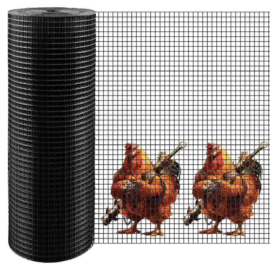 

Hardware Cloth, 1 2 inch 24 inch x 50ft 19 Gauge Black Vinyl Coated Hardware Cloth, Black Chicken Wire, Black Chicken Wire Fenci
