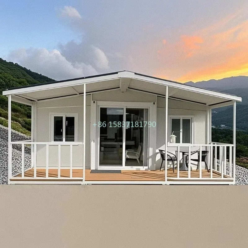 Luxury Container House Double Wing Extension Steel Prefabricated Container House 20ft Easy Install Foldable Office Unit Hotel