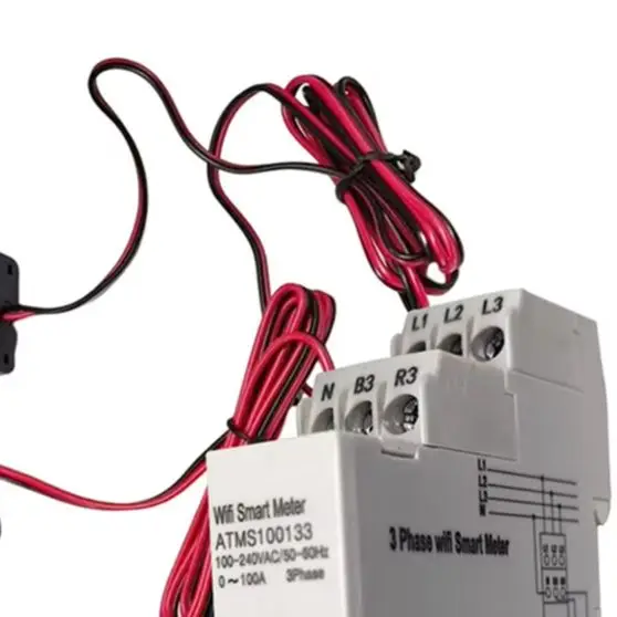 Three Phase For Smart Energy Meter For Tuya With For CT 100A For Power Monitor WiFi Remote Control DIN Rail Electricity Usage