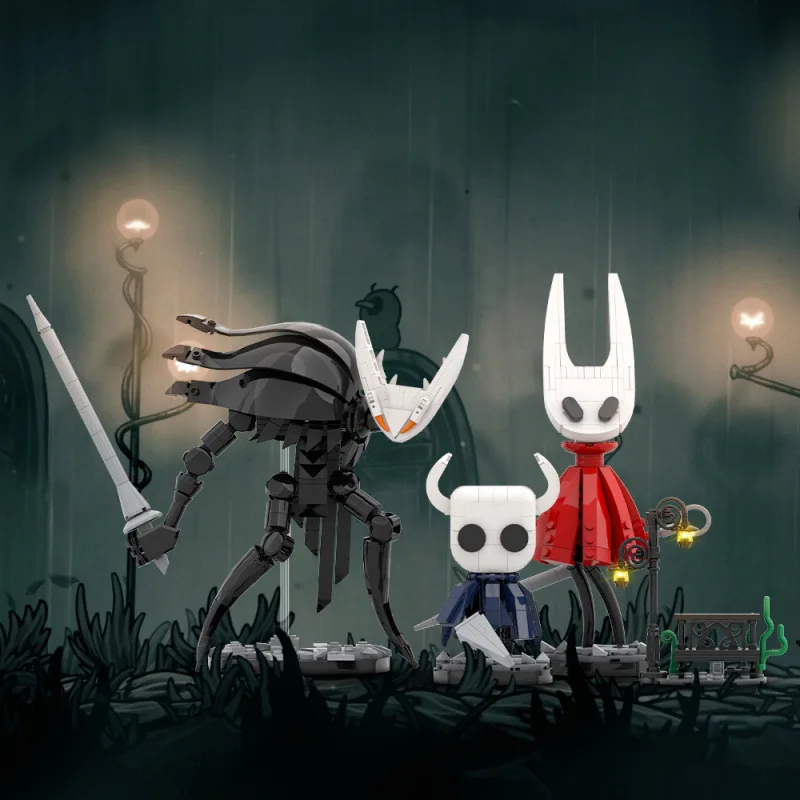 Silk Song Hollow The Knight Building Blocks Toy  Hornet Pure Vesse Creative Ornament Unique Desktop Decoration Model Collection