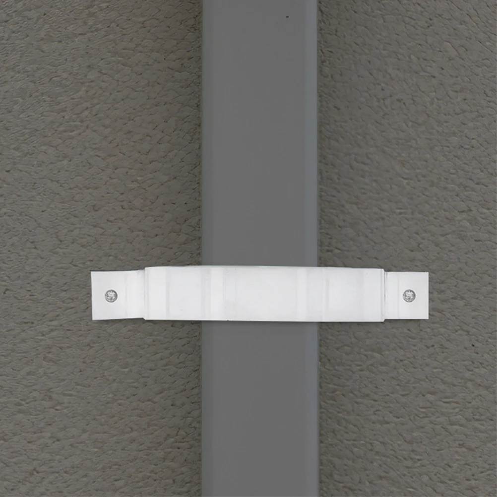 

2Pcs Aluminium Alloy Downspout Adapter White Finish Accurate Positioning Secure Fit Rain Gutter Drain Extender Connector