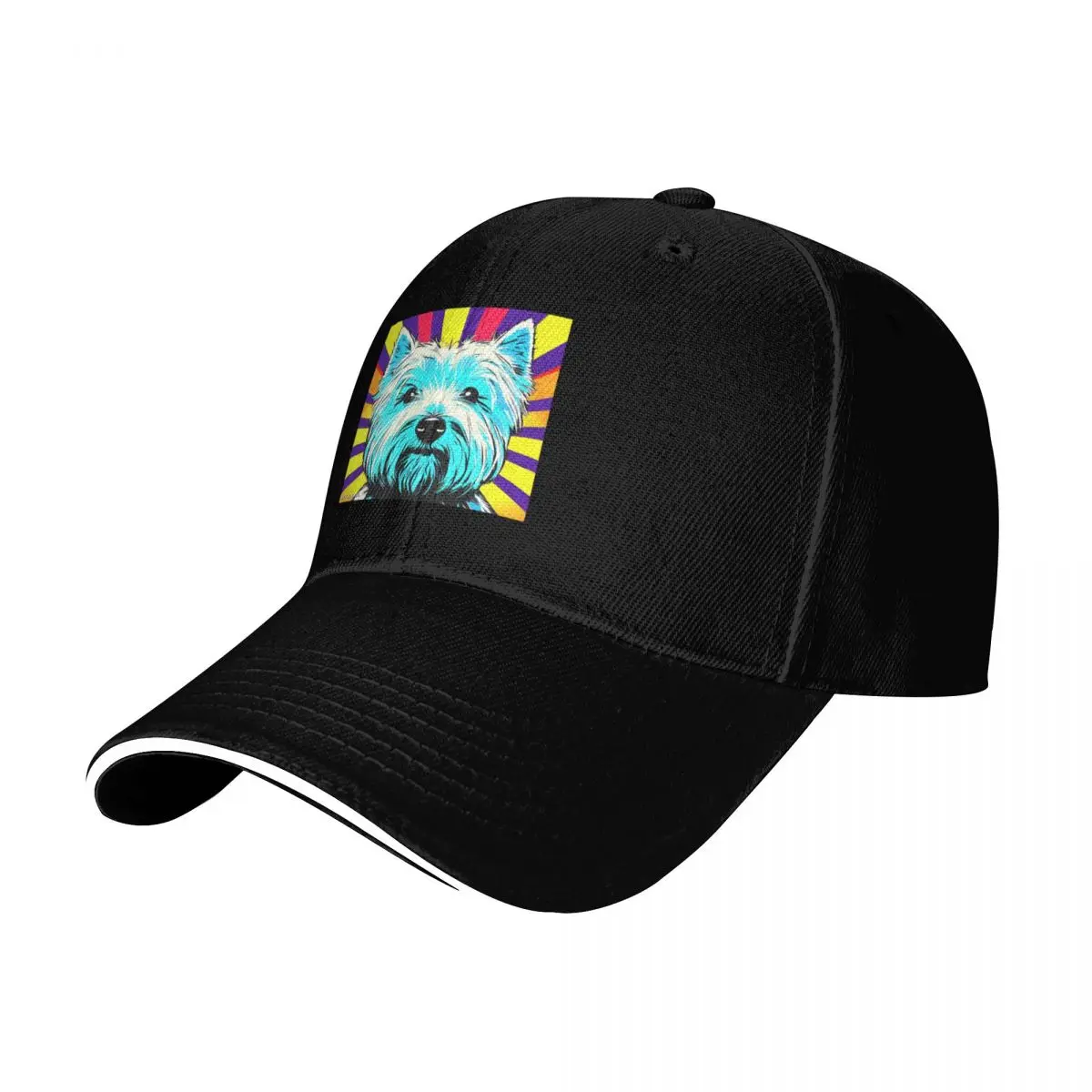 Westie Pop Art Baseball Cap Outdoor Golf Running Hiking Summer Beach Travel Streetwear Hip Hop Trendy