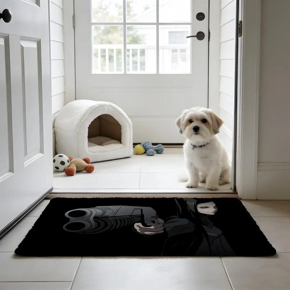 Ergo Proxy Anime-Videospiel-Bodenmatte, Flanellmatte, rutschfest, saugfähig, für Badezimmer, Küche, Türöffnung, Heimdekoration