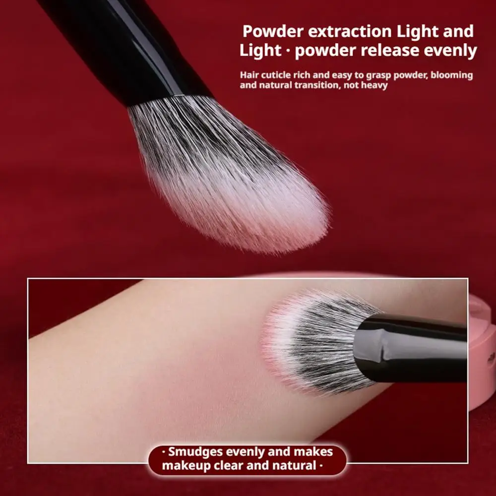 2025 Nuovo pennello per trucco color champagne per donna Pennelli per trucco marrone Setole morbide Blush non sfilacciante Strumenti per trucco per principianti