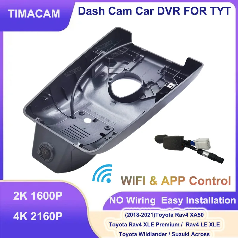 

TIMACAM 4K Dash Cam For Toyota Rav4 LE XLE Premium XA50 Wildlander for Suzuki Across 2018 2019 2020 2021 2022 2K Car DVR Camera