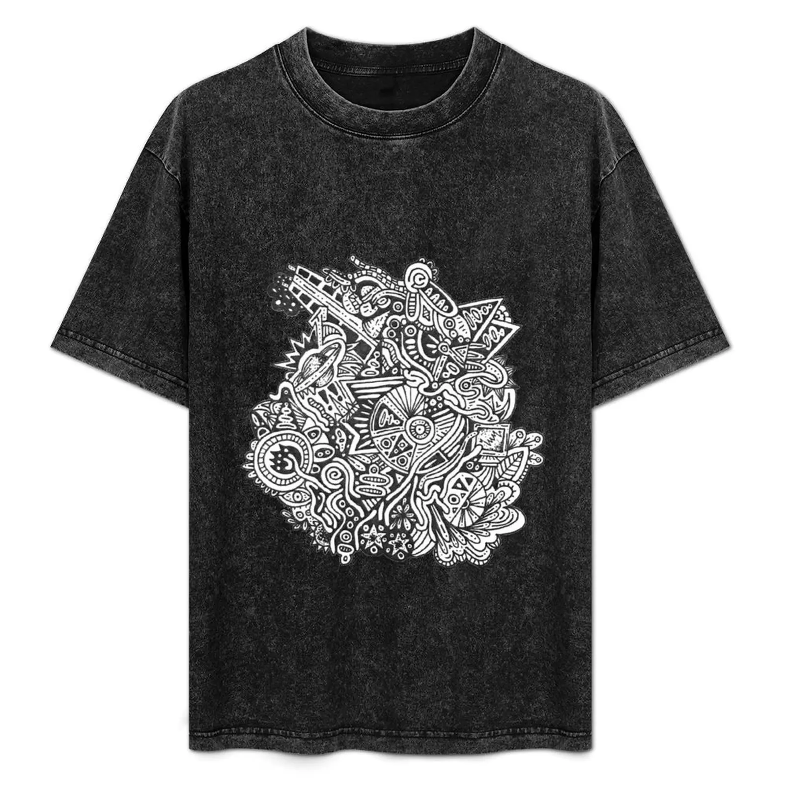 

Cool Black and White Tangle Design T-Shirt cute clothes man t shirt graphics for a boy tee shirts for men