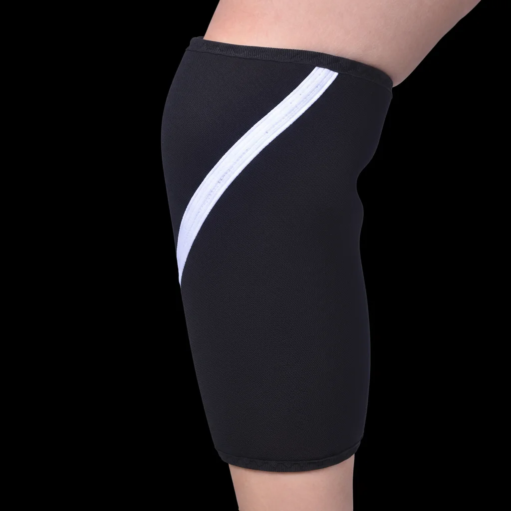 أكمام الركبة (زوج واحد)، دعامات الركبة المضغوطة من النيوبرين 7 مم، دعم رائع للتدريب المتقاطع، رفع الأثقال، رفع الأثقال، المربعة
