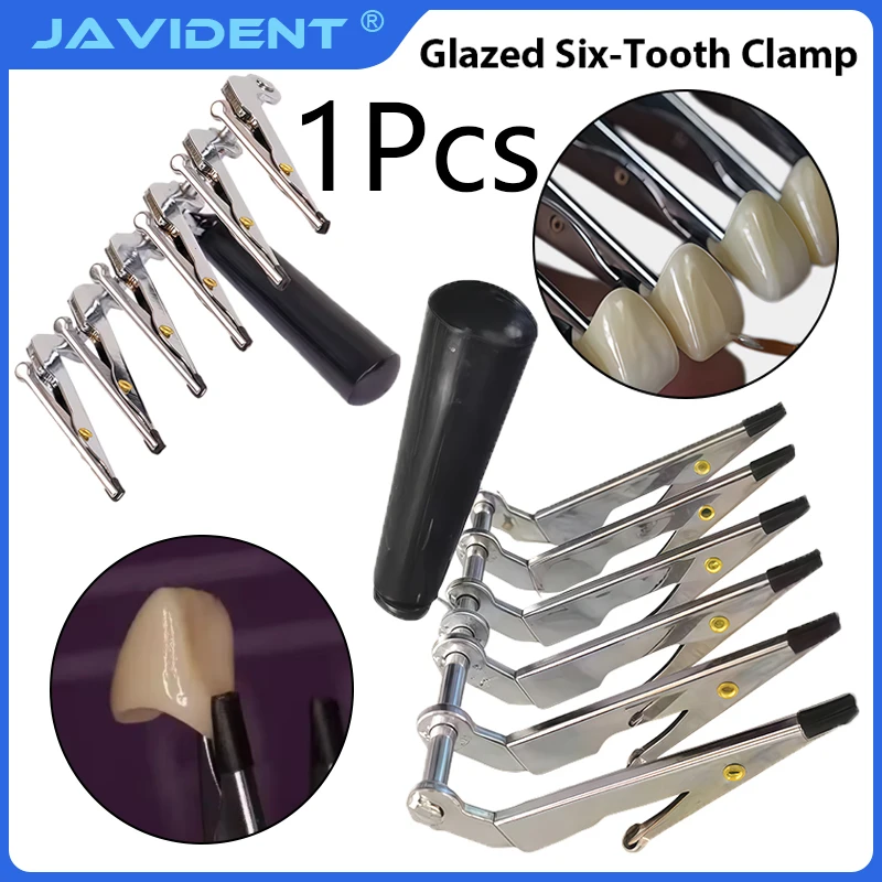 1Pcs Dental Veneer Glazing Clip Temporary Crown Holder Clamp Dental Veneer Porcelain False Teeth Clips Dentistry Denture Tools