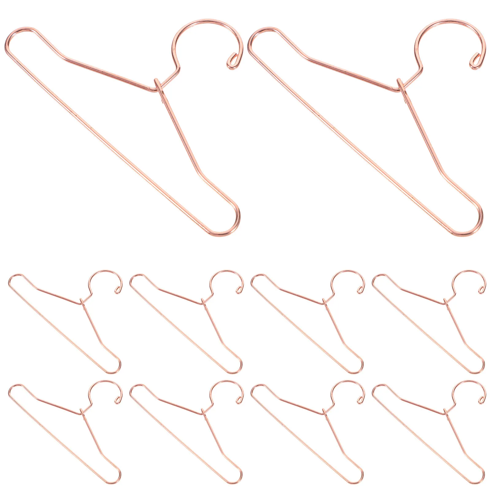 

10 шт. миниатюрных металлических вешалок для одежды, изящные, милые, для детской одежды