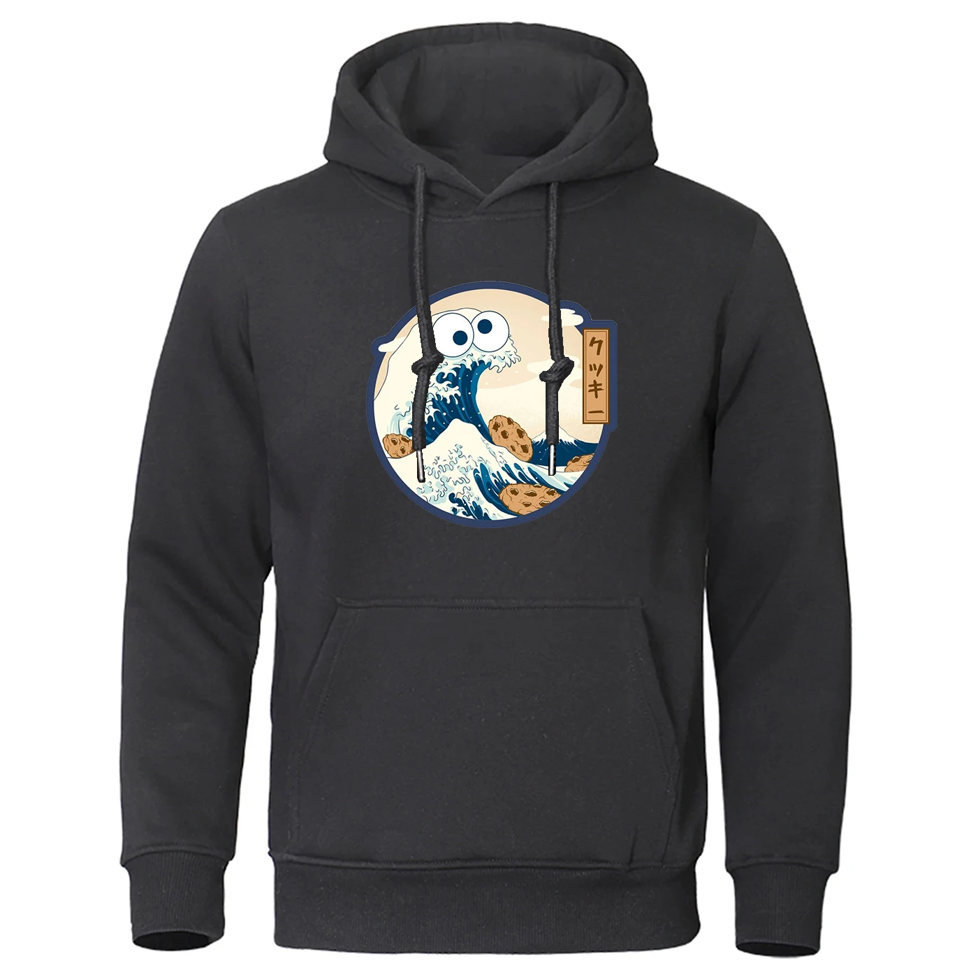 

Весенне-осеннее комфортное мужское пальто с постоянной температурой, подходящее для плотной одежды, толстовки с капюшоном, 2025 г., мужское пальто с забавными волнами и логотипом