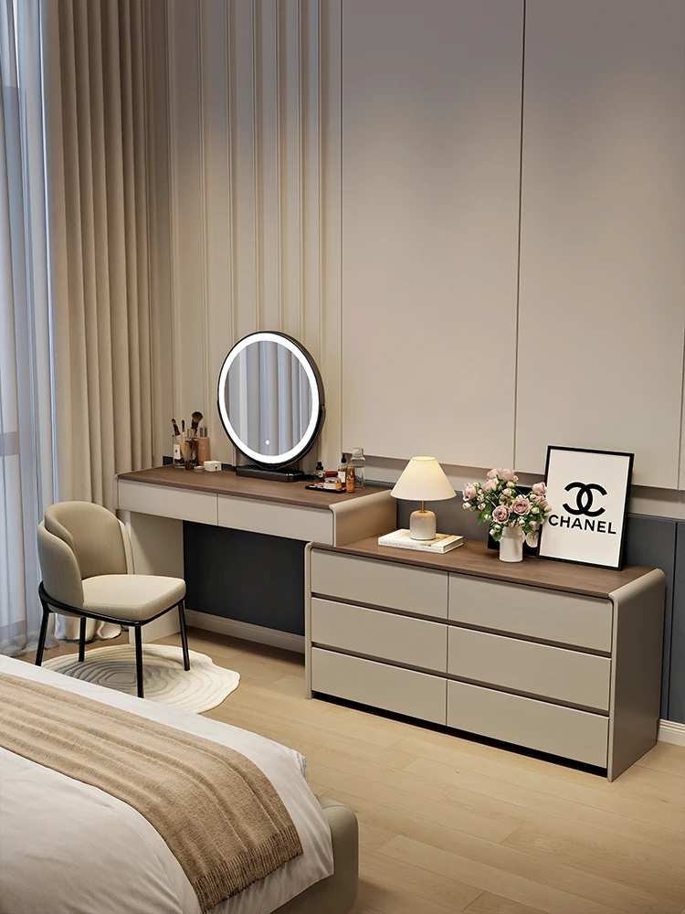 

All solid wood dresser Italian minimalist chest integrated high-end bedroom simple modern