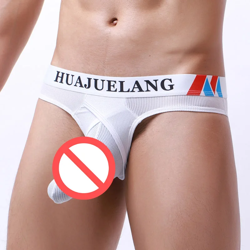 Men Elephant Nose Briefs Ice Silk Mesh Backless Underwear Male Panties Sexy Big Penis Pouch Hollow Hip Jockstrap Men Underpants